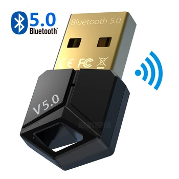 USB Bluetooth 5.0 Audio Vysielač, Prijímač USB Dongle Hudby Bezdrôtový Adaptér Pre PC Počítač, Notebook Pre WIN7/8/8/8.1/10 Obrázok