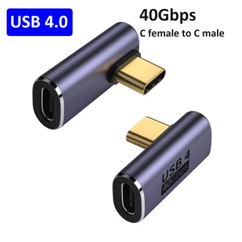 USB4 Typu C, priamy Uhol OTG Adaptér 40Gbps Prenos Dát Tablet 8K HD Audio, USB-C Converter Podporu 100W 240W Rýchle Nabíjanie Obrázok