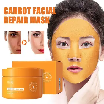 Mrkva Tváre Repair Maska S Vitamínom C Zníženie Facial Care Moisturizing Zmenšenie Pórov, Exfoliačný Blackhead Opravu Kože Obrázok
