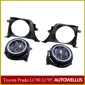 Auto LED Reflektor Montáž pre Toyota Prado LC90 LC95 DRL Denné Beží Svetlo аксессуары для авто Obrázok
