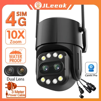 JLeeok 4K 8MP 4G Sim Duálny Objektív Kamery IP Vonkajšie 4MP Auto Tracking WIFI PTZ CCTV Video Surveillance Camera Pro Camhi Obrázok