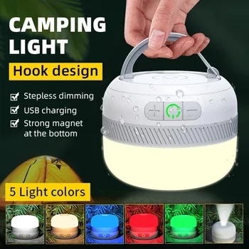 Vonkajšie LED Camping Svietidlo Nabíjateľné Svietidlo s Magnetom Osvetlenie Svietidlá Prenosné Núdzové Svetlo Power Bank Obrázok