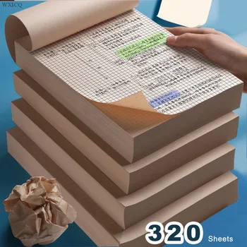 320 Listov Návrh Papier Písanie Testu Notebooky Matematických Výpočtov Mriežky Vykresľovanie Papier Pre Študentov Prázdne Doodle Knihy Obrázok