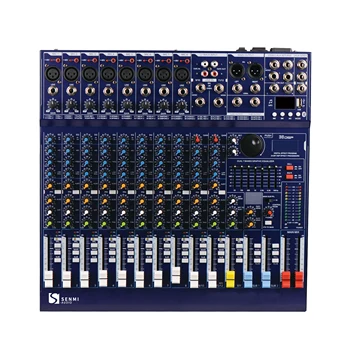 SÚČET-HE12 Odborná 12 Kanálový Digitálny Mixer Konzoly, USB DSP Audio Multi-Purpose Audio Mixer Pre Fáze Obrázok