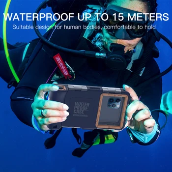 Vodotesný Pre 5-6.9 Palcový Telefón Plávanie Potápanie Kryt iPhone 12 13 Pro Max Samsung S22 Ultra Prípade Hĺbka Podvodná Fotografiu Obrázok