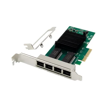 PCIE X4 1350AM4 Gigabit Server Network Karty, 4 Elektrické Port RJ45 Server Priemyselné Vision Network Card Obrázok