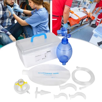 Prenosné Vreckové Resuscitators Jednoduché Samostatne Pomôcť Manuálne Kyslíka Zariadenie Prvá Pomoc Kit Pre Deti Detský Dýchacích Ciest Prvej Pomoci Nástroj Obrázok