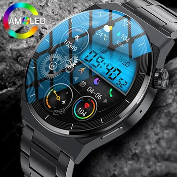 Nové pánske Smartwatch 390 x 390 Pixelov, 1.36 Palcový AMOLED technológiu NFC Odomknúť Sledovať Bluetooth Hovor Srdcovej frekvencie Pohybu IP68 Vodotesné Hodinky Obrázok