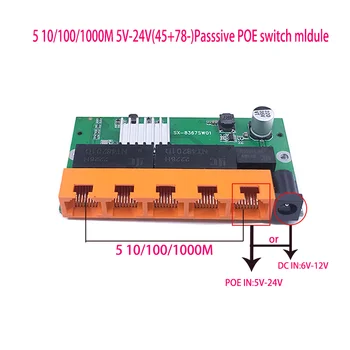 OEM Nový model 5 portový Switch Desktop RJ45 Ethernet Switch 10/100/1000mbps Gigabit Lan prepínač rj45 tp-link Obrázok