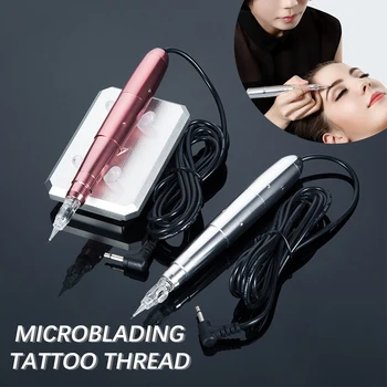 Profesionálne Permanentného Make-Upu Stroj Multifunkčné Tichý Motor Rotačný Guľomet Tetovanie Stroj Obočie Lip Make-Up Kazety Ihly Obrázok