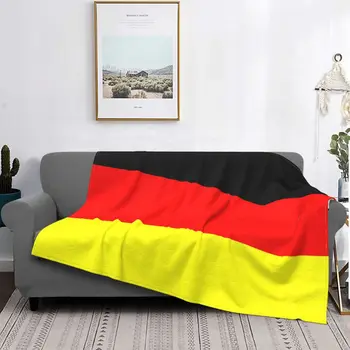 Móda Nemeckej Vlajky Vzor Deka Flanelové Dekor Multifunkčné Teplá Deka Posteľ Cestovné Plyšové Tenká Prikrývka Obrázok