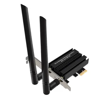 3000Mbps Tri-band WiFi 6 Gigabitová Sieťová Karta Wifi 6e PCI Express Bezdrôtovej Sieťovej Karty 2.4 G/5.8 G/6 G WiFi Adaptér Obrázok