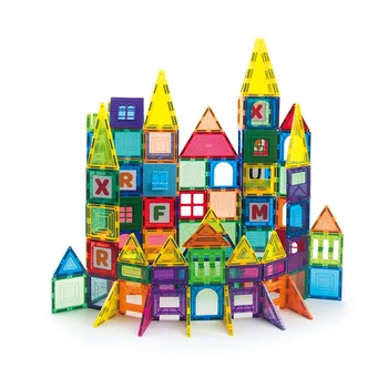 Vzdelávacie hračky 108PCS ABS magnetické stavebné dlaždice, bloky diy pre deti Obrázok