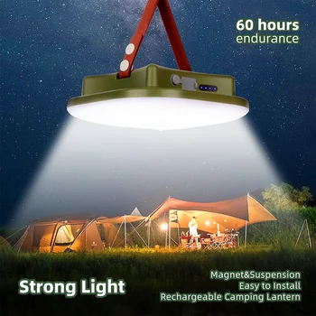 Svietidlo Nabíjateľné LED Camping Stan Silné Svetlo 15600maH S Magnetom Zoom Prenosné Pochodeň Stan Ľahká Práca Osvetlenie Batérie držiak Obrázok