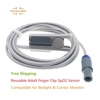 Pre Contec SpO2 Senzor 5 Pin Digitálnych Tech CMS60C CMS5000C CMS5100 CMS6000 CMS7000 CMS8000 Tepová frekvencia Sondy Neonates Dieťa Dospelých Obrázok