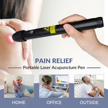100mW 650nm Studený Laser Terapia Akupunktúrne Pero pre Rehabilitáciu mechanicky masáž intrument Obrázok