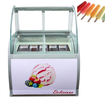 Ice Cream Mraznička Obchodné Ice Cream Displej Kabinetu Popsicle Predviesť Ice Cream Skladovanie Stroj 200W Obrázok