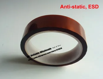 5 mm*33M, Anti-Statické ESD Jeden Adheisve Polyimidové Fólie Pásky, Vysoká Teplota Vydržať pre PCB, SMT Maska Obrázok