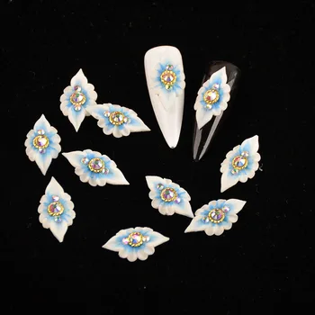 5 ks Ručné Strane Flower Nail Art Kúzlo 3D Akrylové Kvet, Motýľ Nechtov Šperky DIY Luxusné Remesiel pre Profesionálne Nechtov Obrázok