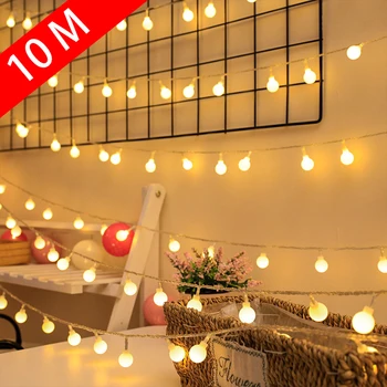 6M Loptu LED Reťazec Svetlá Garland Svetlá Nepremokavé Vonkajšie Lampy USB/Batérie Rozprávkových Svetiel Svadobné Záhrada Vianočný Dekor Obrázok