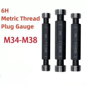1PCS M34-M38 Ocele Ortuť Gage Metrické Jemné Vlákno Plug Rozchod Vysokej Kvality veľkoobchod M34 M35 M36 M37 M38 Obrázok