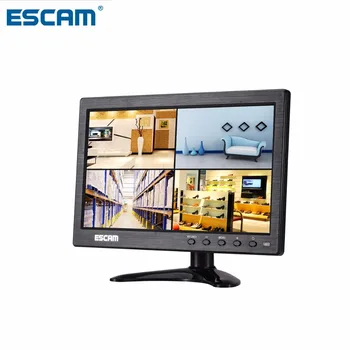 ESCAM T10 10 palcový TFT LCD displej 1024x600 Monitor s VGA kompatibilný s HDMI AV BNC USB pre PC Bezpečnostné Kamery CCTV Obrázok