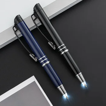Guľôčkové Pero s LED Svetlom Multifunkčné Skladací Stojan na Telefón Držiak na Nočné Čítanie Písacie Pero pre Office Škole Študent Obrázok