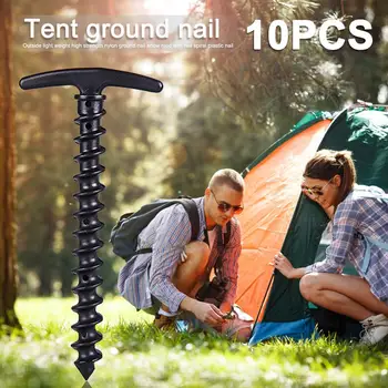 10pcs/Pack Outdoor Camping Peg Zem Klince, Skrutky Kotviace Kolíky Turistika Stan Kolíkov Obrázok