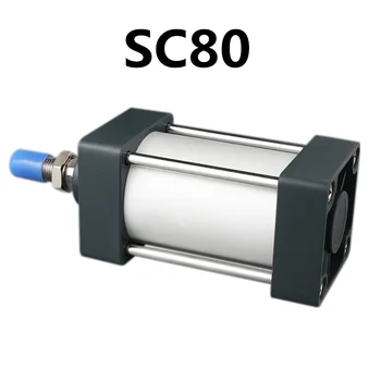 SC80 Štandardné Vzduchu Valcov 80 mm Vŕtanie dvojčinné Pneumatických Valcov SC 50/75/100/125/150/175/200/250/300 mm Zdvih Hot Predaj Obrázok