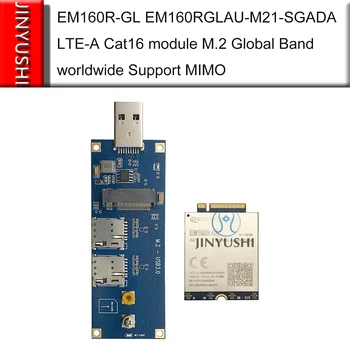 NIE Inžinierstva vzoriek Quectel EM160R-GL EM160RGLAU-M21-SGADA S USB 3.0 adapter LTE-A Cat16 modul M. 2 Podpora MIMO EM160R Obrázok