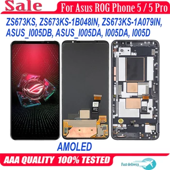 AMOLED Pôvodný Pre ASUS ROG Telefón 5 Pro LCD Rog5 ZS673KS 1B048IN I005DA I005DB Displej Dotykový Displej Digitalizátorom. Montáž Obrázok
