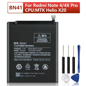 BN41 Batérie Pre Xiao Redmi Note4 Pro Redrice Poznámka 4X 4G+ Redmi POZNÁMKA 4 Batérie Telefónu 4100mAh Obrázok