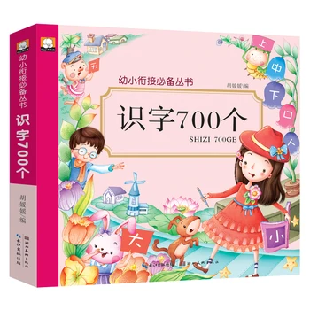 Čínsky 700 znakov knihy vrátane pin jin , Bežné slová/ obrázok pre Čínske starter študentov,Čínske knihy pre deti libros Obrázok