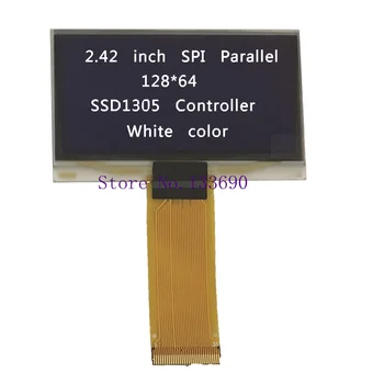 2.42 palcový Biela Farba 128x64 OLED Displej Modul 8 bit-6800/8080 4-SPI SPI Sériové I2C IIC Rozhranie 31PIN Ovládač SSD1305 Obrázok