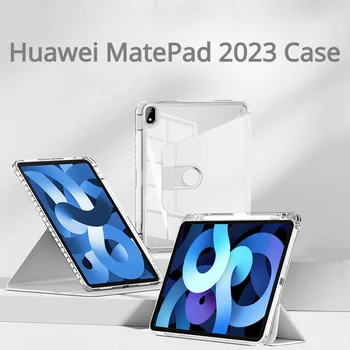 360° Rotácia Prípade Huawei MatePad 11 2023 Jasné Ceruzka Držiteľ Prípade MatePad 11 Pro11 10.4 10.8 pre Česť Pad V7 V8 Pro Obrázok
