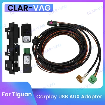CarPlay USB, AUX Nainštalovať Zástrčku Prepínač MIB2 MDI USB AMI Adaptér Pre VW MQB Touran 5T Tiguan MK2 5TA863324B 5Q0035726E Obrázok