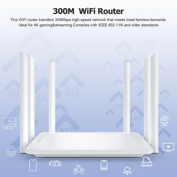 300Mbps Sietí 2.4 G IEE802.11b/g/n/a/ac Wifi Router EÚ a USA LTE Mobile WiFi Hotspot Zosilnenie Signálu Pre PC Office Obrázok