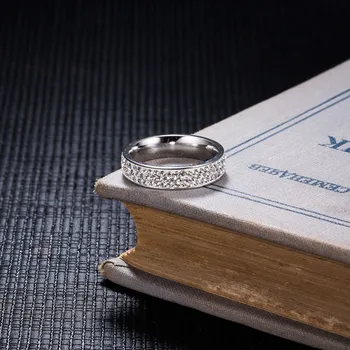 Zorcvens Značka Crystal Krúžok Gold-Farba Nehrdzavejúcej Ocele Krúžok Zásnubné Prstene pre Ženy snubný prsteň Obrázok